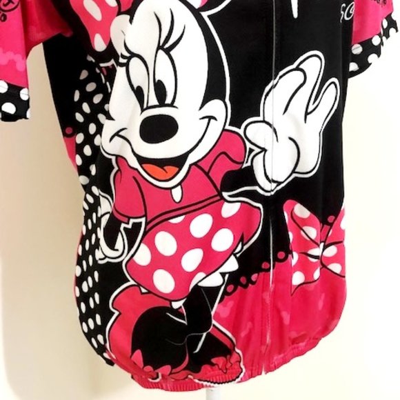 Paladin Pink Cycling Jersey Minnie Mouse Short Sleeve Shirt - Picture 3 of 8